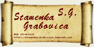Stamenka Grabovica vizit kartica